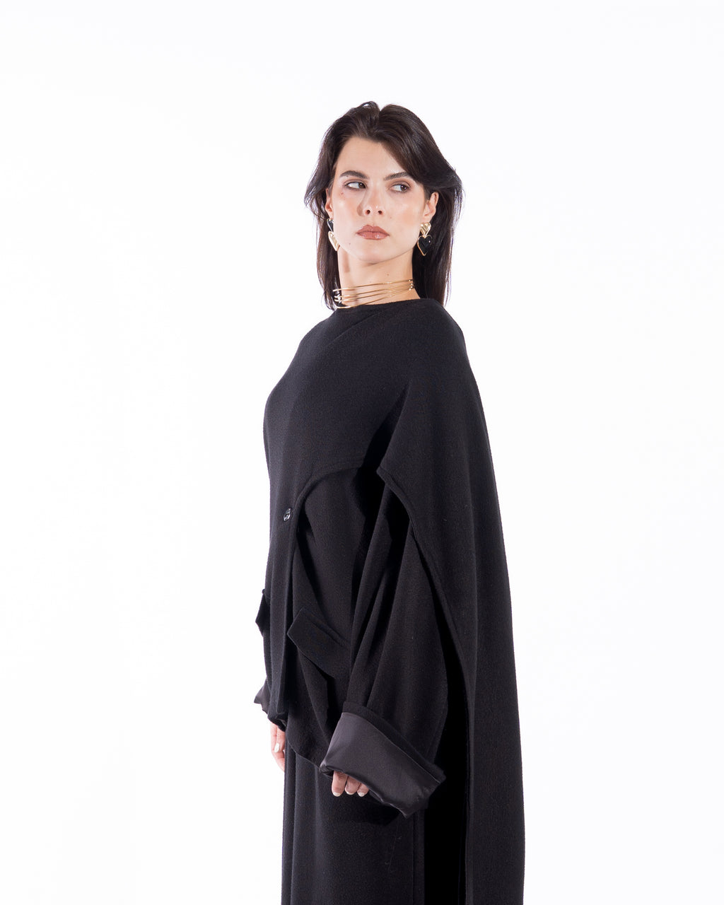 Black Wool scarf set