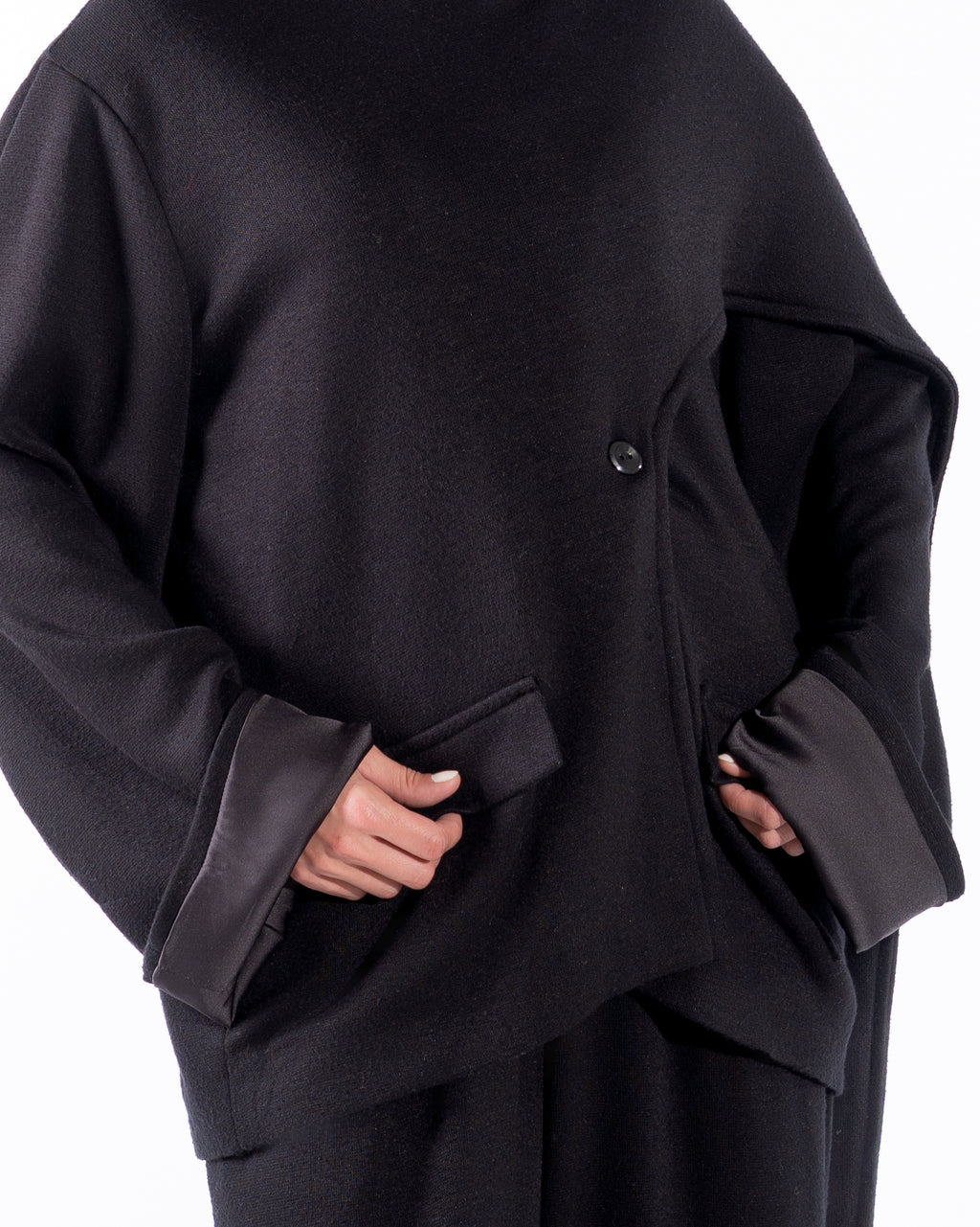 Black Wool scarf set